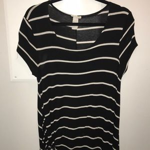 black striped t shirt dress
